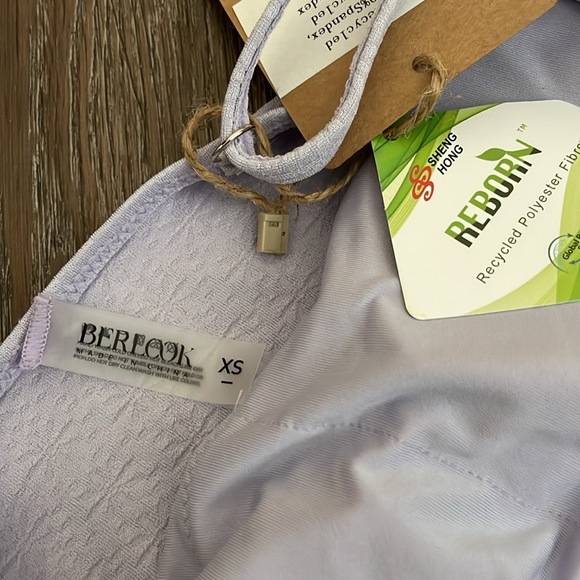 NWT Berlook Textured Tie One-Piece Swimsuit size XS - Picture 3 of 6